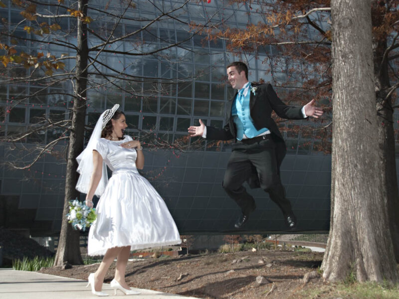 Amanda Miller's Wedding Portrait Botanical Garden, OKC