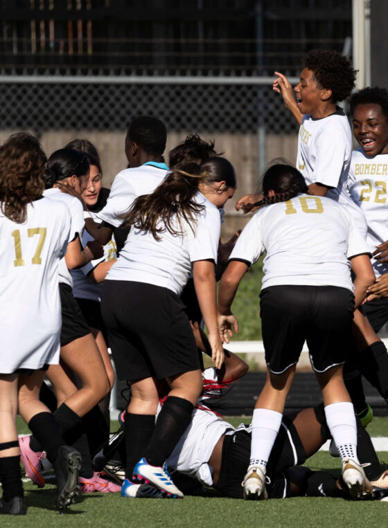 Midwest City Middle School Girls Soccer team takes a win against PC Mayfield